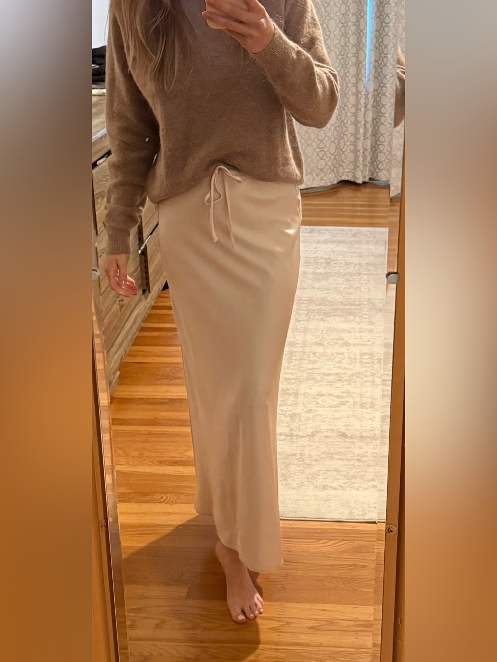 NWWT - Cary Satin slip skirt in color polished pearl . Never worn with tags.